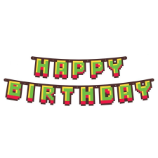 Játék Game On Happy Birthday felirat 160 cm party kellék