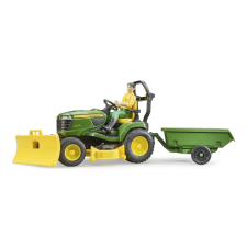  játék John Deere X949 kerti traktor kertésszel autópálya és játékautó