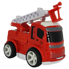  Játék tűzoltóautó lendkerekes emelőkosárral autópálya és játékautó