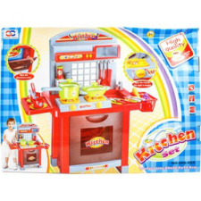  Játékkonyha fénnyel és hanggal - piros, 75 cm - Konyhák konyhakészlet