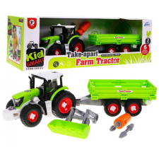 Javítóműhely traktor utánfutóval gyerekeknek 3+ autópálya és játékautó