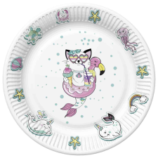Javoli Állatos Cat Vibes papírtányér 8 db-os 22,7 cm party kellék