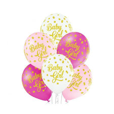 Javoli Baby Girl Dots léggömb, lufi 6 db-os 12 inch (30cm) party kellék