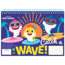 Javoli Baby Shark Wave A/4 spirál vázlatfüzet 30 lapos füzet