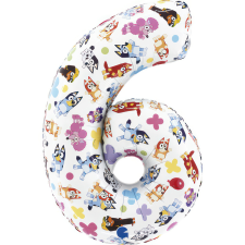 Javoli Bluey Friends 6-os szám fólia lufi 66 cm party kellék