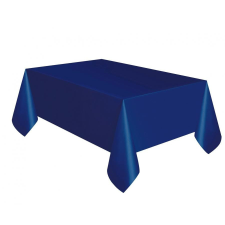 Javoli Dark Blue, Kék műanyag asztalterítő 137x274 cm party kellék
