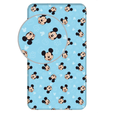 Javoli Disney Mickey Funny Head gumis lepedő 90x200 cm babaágynemű, babapléd
