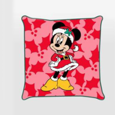 Javoli Disney Minnie Holly Karácsony párnahuzat 40x40 cm Velúr lakástextília