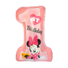Javoli Disney Minnie Pink Első születésnap fólia lufi 71 cm party kellék