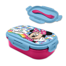 Javoli Disney Minnie Rainbows szendvicsdoboz + evőeszköz szett babaétkészlet