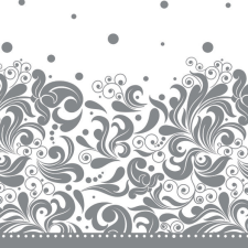 Javoli Díszes Silver szalvéta 20 db-os 33x33 cm party kellék