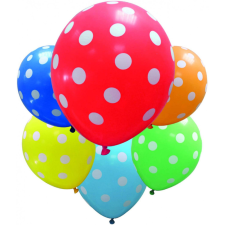 Javoli Dots, pöttyös léggömb, lufi 6 db-os party kellék