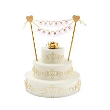 Javoli Esküvő Just Married torta dekoráció 25 cm party kellék