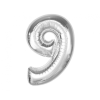 Javoli Ezüst 9-es Silver szám fólia lufi 92 cm