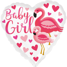 Javoli Flamingo Baby Girl fólia lufi 43 cm party kellék