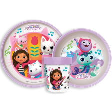 Javoli Gabi babaháza csúszásmentes étkészlet, micro műanyag szett babaétkészlet