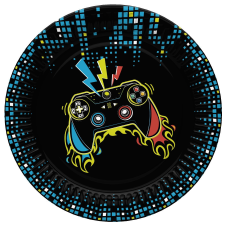 Javoli Gamer Play Pad papírtányér 8 db-os 18 cm party kellék