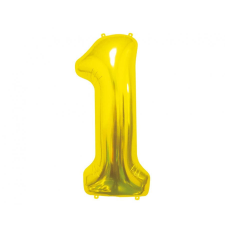 Javoli Gold, Arany 1-es szám fólia lufi 85 cm party kellék