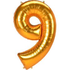Javoli Gold, Arany 9-es szám fólia lufi 137 cm party kellék