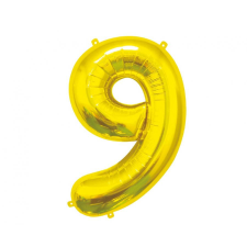 Javoli Gold, Arany 9-es szám fólia lufi 85 cm party kellék