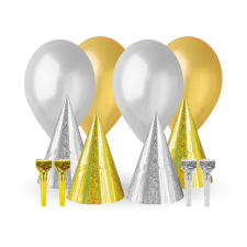 Javoli Gold-Silver, Arany-Ezüst party szett 12 db-os party kellék