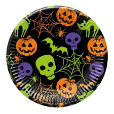 Javoli Halloween Happy papírtányér 8 db-os 23 cm FSC party kellék