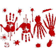 Javoli Halloween véres nyomok Bloody ablak matrica szett party kellék