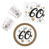 Javoli Happy Birthday 60 Milestone party szett 36 db-os 23 cm-es tányérral