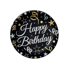 Javoli Happy Birthday B&C papírtányér 6 db-os 18 cm party kellék