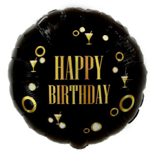 Javoli Happy Birthday B&C Gold party fólia lufi 36 cm party kellék