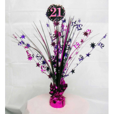 Javoli Happy Birthday Pink 21 asztaldísz 45,7 cm party kellék
