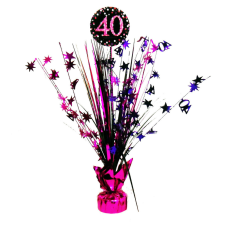 Javoli Happy Birthday Pink 40 asztaldísz 45,7 cm party kellék