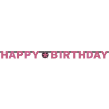 Javoli Happy Birthday Pink felirat 213 cm party kellék