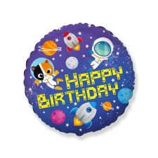 Javoli Happy Birthday Space, Űr fólia lufi 46 cm (WP) party kellék