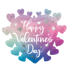 Javoli Happy Valentine's Day Ombre fólia lufi 68 cm party kellék