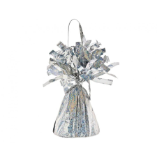 Javoli Holographic Silver, Ezüst léggömb, lufi súly party kellék
