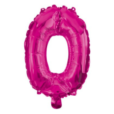 Javoli Hot Pink 0-ás szám fólia lufi 95 cm party kellék