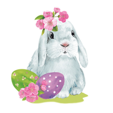 Javoli Húsvét Watercolour Bunny szalvéta 20 db-os 25x25 cm party kellék