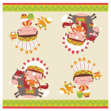 Javoli Indián Party szalvéta 20 db-os 33x33 cm party kellék