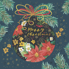 Javoli Karácsony Graphic Bauble szalvéta 20 db-os 33x33 cm party kellék
