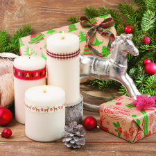 Javoli Karácsony Kraft Presents szalvéta 20 db-os 33x33 cm party kellék