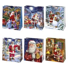 Javoli Karácsony Wonderland papír ajándéktasak, ajándékzacskó 19x23x10,5 cm party kellék