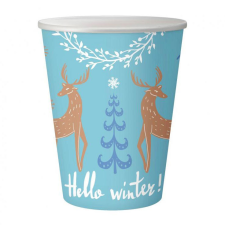 Javoli Karácsonyi Hello Winter papír pohár 6 db-os 250 ml party kellék