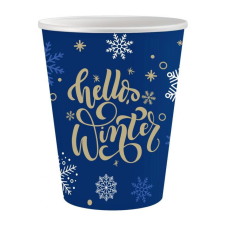 Javoli Karácsonyi Hello Winter papír pohár 6 db-os 250 ml party kellék