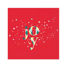 Javoli Karácsonyi Red Joy szalvéta 20 db-os 33x33 cm party kellék