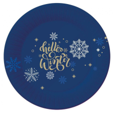 Javoli Karácsonyi Snowflakes papírtányér 6 db-os 18 cm party kellék