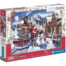Javoli Karácsonyi Train Station 500 db-os puzzle Clementoni puzzle, kirakós
