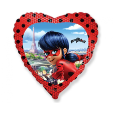 Javoli Katicabogár és Fekete macska kalandjai Heart fólia lufi 46 cm (WP) party kellék