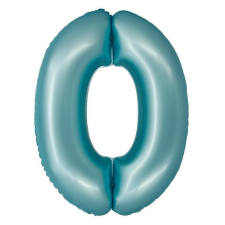 Javoli Kék 0-ás Light Blue Mat szám fólia lufi 76 cm party kellék
