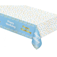 Javoli Kék Happy Birthday B&C Light Blue fólia asztalterítő 137x183 cm party kellék
